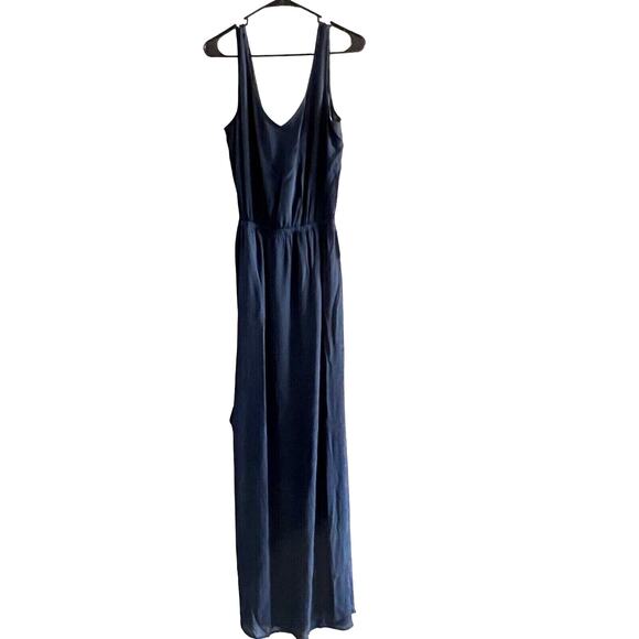 Show Me Your Mumu Kendall Maxi Dress Small Rich Navy Crisp NWT - Picture 2 of 11